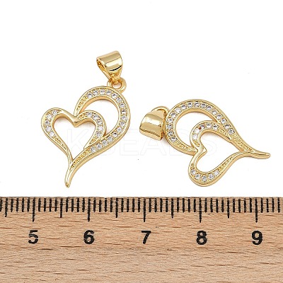 Brass Micro Pave Cubic Zirconia Pendants ZIRC-I367-12G-03-1