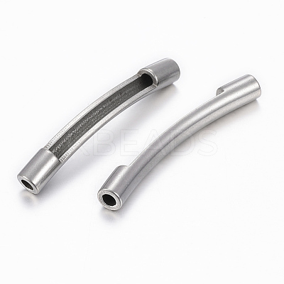 Tarnish Resistant 304 Stainless Steel Tube Beads STAS-H400-72P-1