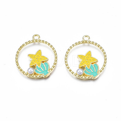 Alloy Enamel Pendants ENAM-S115-192-1