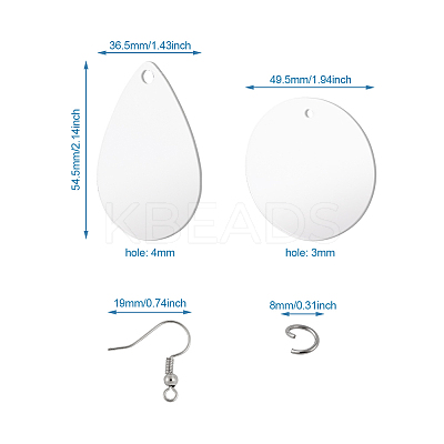 DIY Dangle Earring Making DIY-TA0002-65P-1