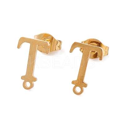 Ion Plating(IP) 304 Stainless Steel Stud Earrings FIND-Q103-01T-G-1