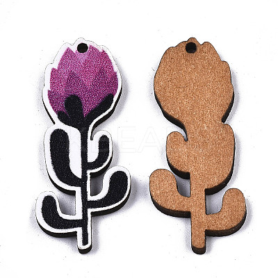 Printed Basswood Pendants X-WOOD-N006-54-1