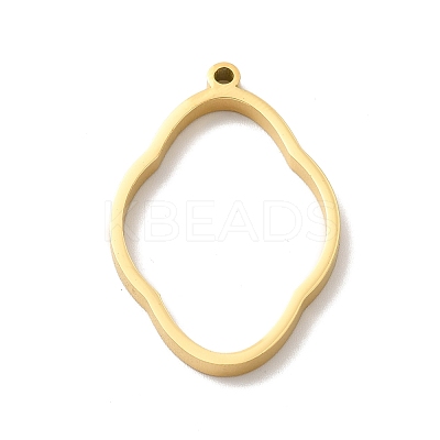 Ion Plating(IP) 304 Stainless Steel Open Back Bezel Pendants STAS-K208-21-1