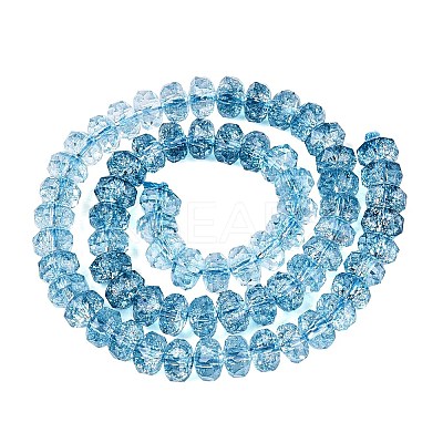 Crackle Transparent Glass Beads Strands GLAA-N068-03A-04-1