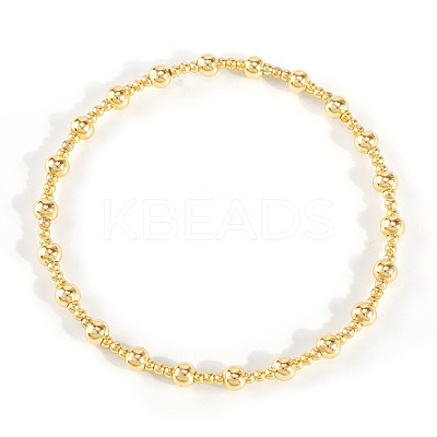 Brass Round Beads Stretch Jewelry for Women YN2620-3-1