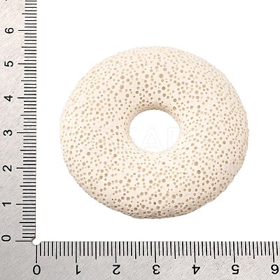 Natural Lava Rock Disc Big Pendants G-M203-12-1