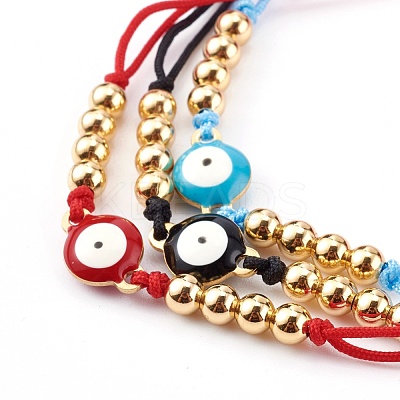 Adjustable Nylon Thread Braided Bead Bracelets BJEW-JB05997-1