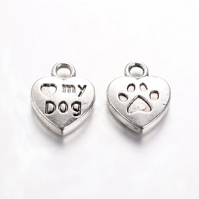 Tibetan Style Charms Pendants X-TIBEP-A123278-AS-FF-1