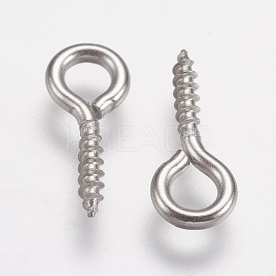 Tarnish Resistant 304 Stainless Steel Screw Eye Pin Peg Bails LS-STAS-I097-077B-1