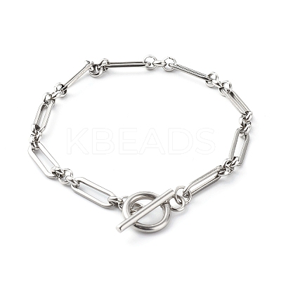 Non-Tarnish 304 Stainless Steel Figaro Chain Bracelets LS-X-BJEW-JB06446-1
