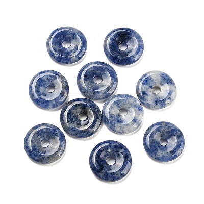 Natural Blue Spot Jasper China Safety Buckle Pendants LS-G-B052-12-1