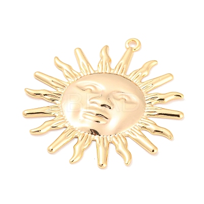 Rack Plating Brass Pendants KK-M261-07G-1