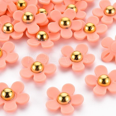 Opaque Acrylic Beads X-SACR-N007-D-01D-1