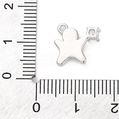Rack Plating Brass with Cubic Zirconia Pendants KK-Q010-13P-1