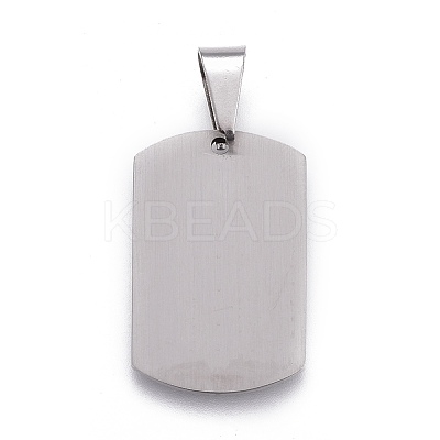 Tarnish Resistant 201 Stainless Steel Stamping Blank Tag Pendants STAS-O044-01-P122-1
