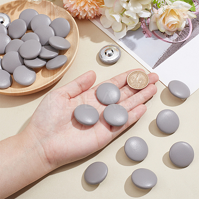 30Pcs Imitation Leather Snap Bottons BUTT-NB0001-90D-1