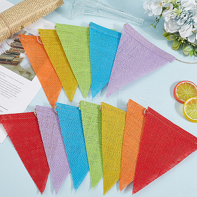 Linen & Twine Pennant Flags Banners DIY-WH20001-99G-1