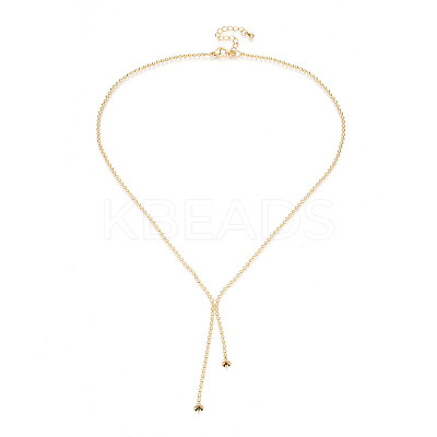 2MM Brass Textured Ball Chain Necklace Making KK-N258-21G-1