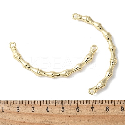 Alloy Curved Bamboo Stick Connector Charms PALLOY-S044-07B-G-1