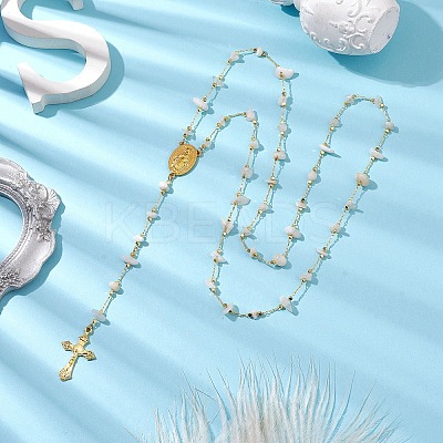 Rosary Bead Necklaces NJEW-JN04883-1