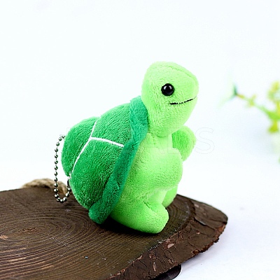 Cartoon PP Cotton Plush Simulation Soft Stuffed Animal Toy Tortoise Pendants Decorations HJEW-K043-02-1
