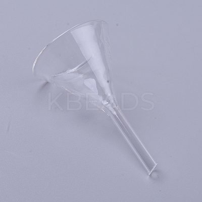 Transparent Glass Funnel Hopper AJEW-WH0104-45B-1