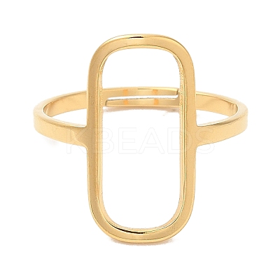 Ion Plating(IP) 304 Stainless Steel Hollow Rectangle Adjustable Ring for Women RJEW-M149-31G-1