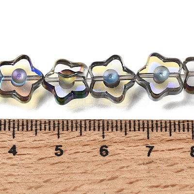 Electroplated Transparent Glass Beads Strands GL-CBA98F0-09C-1