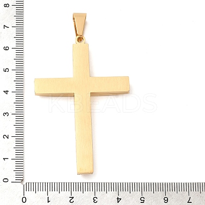 Ion Plating(IP) 304 Stainless Steel Cross Big Pendants STAS-I043-04G-1
