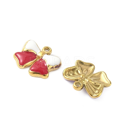304 Stainless Steel Enamel Pendants STAS-I346-44G-02-1