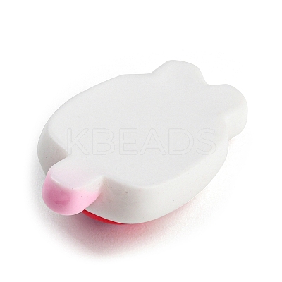 Rabbit Theme Opaque Resin Cabochons RESI-C042-02E-1