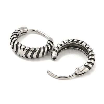 316 Surgical Stainless Steel Hoop Earrings EJEW-D096-09A-AS-1