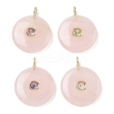 Natural Rose Quartz Pendants G-I391-02G-02-1