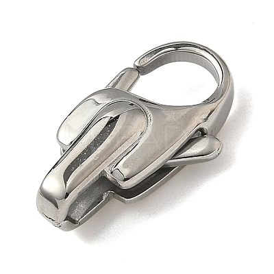 304 Stainless Steel Lobster Claw Clasps STAS-K252-12B-P-1