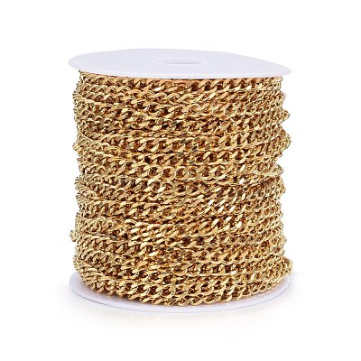 PVD Vacuum Plating 304 Stainless Steel Cuban Link Chains CHS-H020-06G-1