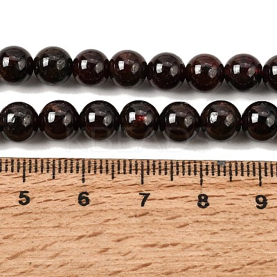 Natural Garnet Gemstone Beads Strands X-G-R263-7mm-1