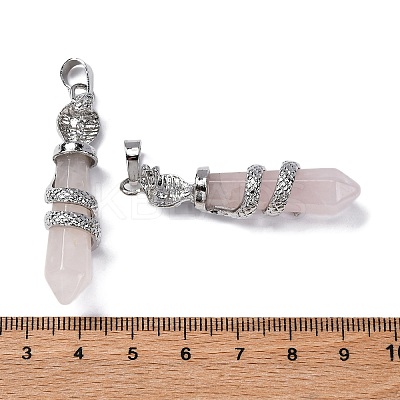 Natural Rose Quartz Pendants G-A241-01P-19-1