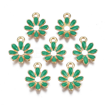 Light Gold Plated Alloy Pendants LS-ENAM-T009-39E-1