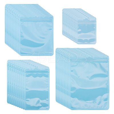 40Pcs 4 Styles Rectangle Plastic Yin-Yang Resealable Packaging Bags ABAG-TA0001-23A-1