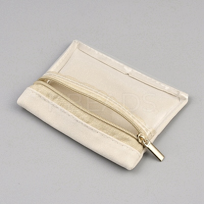 Velvet Jewelry Packaging Zipper Bags ABAG-WH0063-127-1