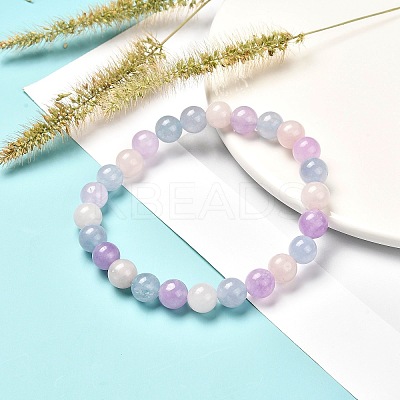 Stone Stretch Bracelet for Girl Women X-BJEW-JB06811-1