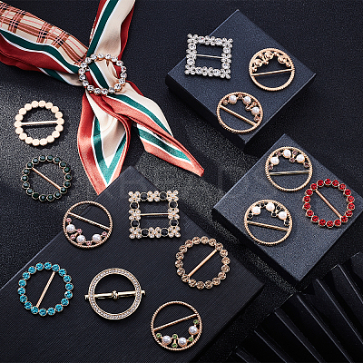 15Pcs 15 Style Alloy Buckles JEWB-PH0001-22-1