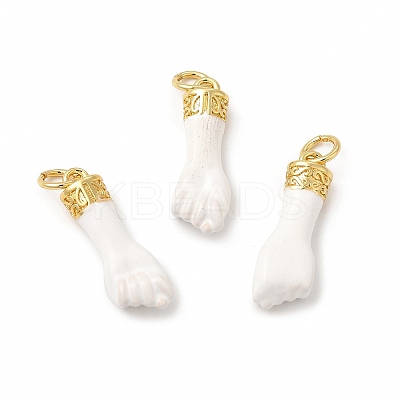 Eco-Friendly Rack Plating Brass Enamel Pendants KK-F845-36G-03-1