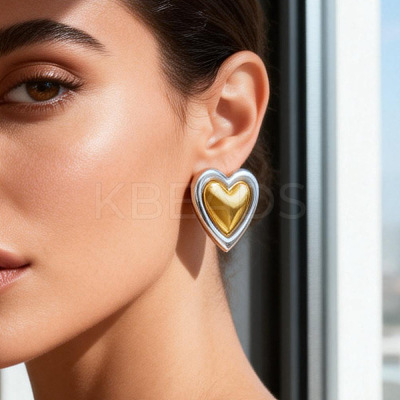 Valentine's Day 304 Stainless Steel Stud Earrings WG1D16C-01-1