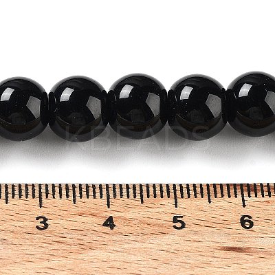 Black Glass Pearl Round Loose Beads For Jewelry Necklace Craft Making X-HY-10D-B20-1