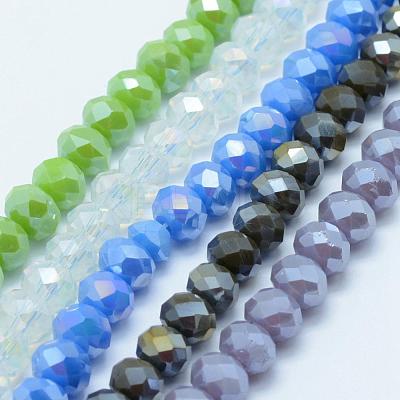 Electroplate Glass Bead Strands GLAA-E395-02-4mm-1