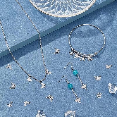 540Pcs 9 Style 201 Stainless Steel Charms STAS-UN0024-19-1