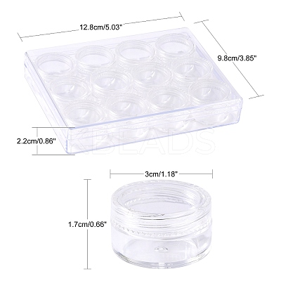 Plastic Bead Storage Containers LS-C089Y-1