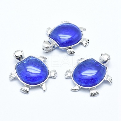 Blue Watermelon Stone Glass Pendant G-G759-B15-1