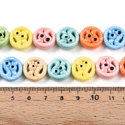 Handmade Porcelain Bead Strands PORC-N011-01E-1